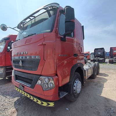 Красный HOWO T7h 440 Модель грузовика для перевозки тяжелых грузов внутри буксируемого полуприцепа
