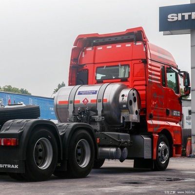 Буксирующий полуприцеп 6X4 тяжелый грузовик Shacman с топливным баком 1000 л и сиденьями ≤5