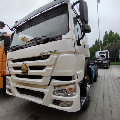 Использованный HOWO 371HP 6X4 тракторный грузовик для перевозки грузов в материале коробки из углеродистой стали